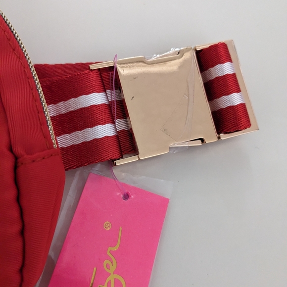NWT! Lilly Pulitzer Jeanie Belt Bag In Amaryllis Red - Picture 4 of 14